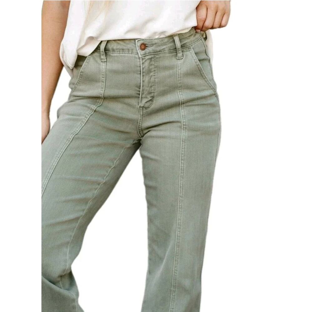 Judy Blue Greenwich High Rise Front Seam Stretch Denim Jean Women 22W Sage Green - Picture 13 of 16